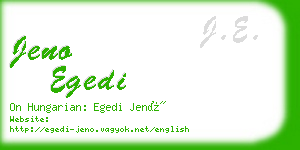 jeno egedi business card